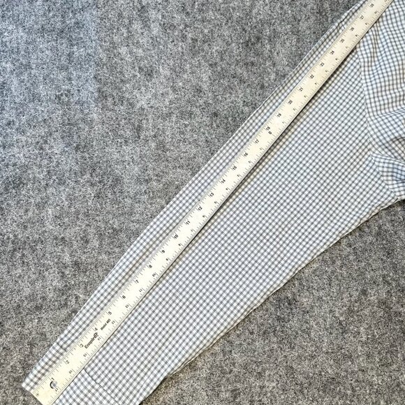 Goodfellow Co Mens Standard Fit Check Shirt Gray White Gingham Long Sleeve XXL - Picture 10 of 15